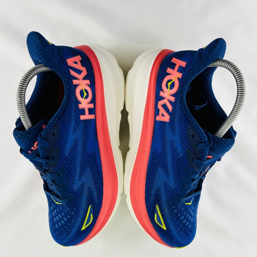 Hoka One One Clifton 9 Women's Size 10B Running Shoes Blue Coral Sneakers - Picture 3 of 11